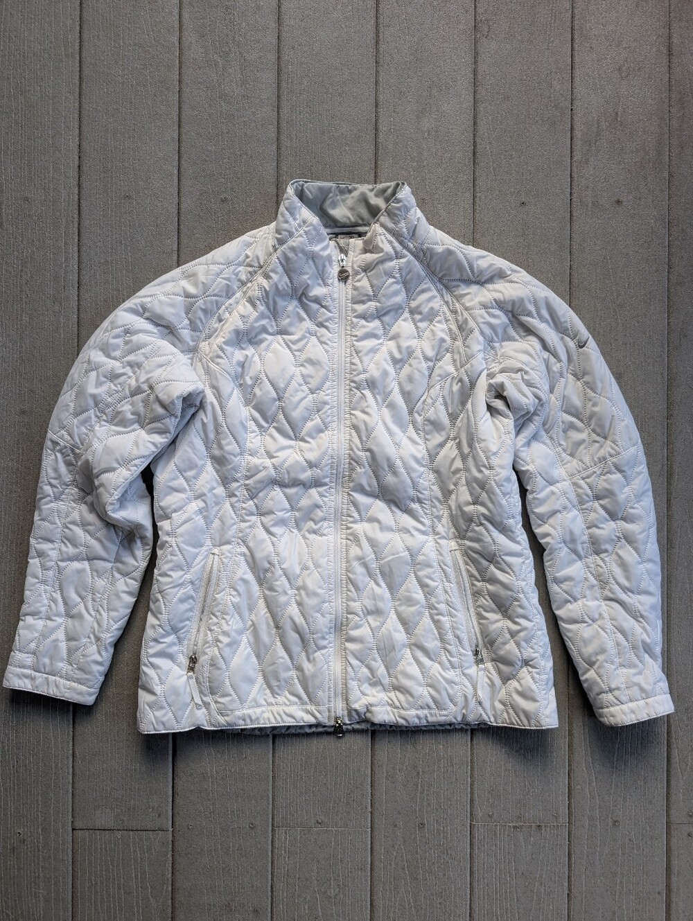 Nike 6.0 White Quilted Insulated Full Zip Jacket Snowboard Ski Winter